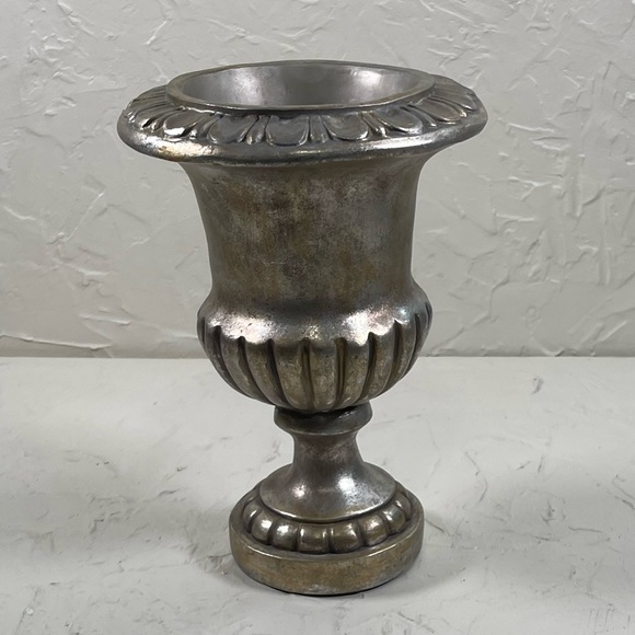 Metallic Color Ceramic  Flower Pedestal Vase - Picture 1 of 11